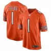 Men Chicago Bears Justin Fields #1 Orange Game Jersey - uafactory