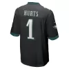 Men Philadelphia Eagles Jalen Hurts #1 Black Game Jersey - uafactory