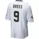 Men New Orleans Saints Drew Brees #9 White Game Jersey - uafactory
