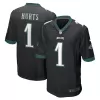 Men Philadelphia Eagles Jalen Hurts #1 Black Game Jersey - uafactory