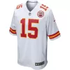 Men Kansas City Chiefs Patrick Mahomes #15 White Game Jersey - uafactory