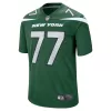 Men New York Jets Mekhi Becton #77 Green Game Jersey - uafactory