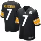Men Pittsburgh Steelers Ben Roethlisberger #7 Black Game Jersey - uafactory