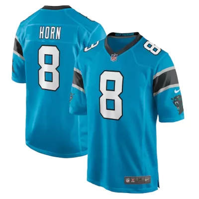 Men Carolina Panthers Jaycee Horn #8 Blue Game Jersey - uafactory