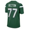 Men New York Jets Mekhi Becton #77 Green Game Jersey - uafactory