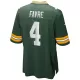 Men Green Bay Packers Brett Faver #4 Green Game Jersey - uafactory