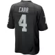 Men Las Vegas Raiders Derek Carr #4 Black Game Jersey - uafactory