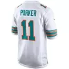 Men Miami Dolphins DeVante Parker #11 White Game Jersey - uafactory