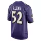 Men Baltimore Ravens Ray Lewis #52 Purple Game Jersey - uafactory