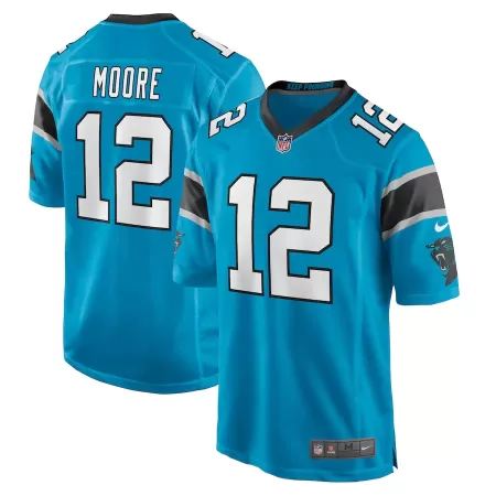 Men Carolina Panthers DJ Moore #12 Blue Game Jersey - uafactory