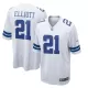 Men Dallas Cowboys Ezekiel Elliott #21 White Game Jersey - uafactory