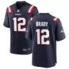 Men New England Patriots Tom Brady #12 Navy Game Jersey - uafactory