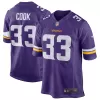 Men Minnesota Vikings Dalvin Cook #33 Purple Game Jersey - uafactory