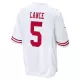 Men San Francisco 49ers Trey Lance #5 White Game Jersey - uafactory