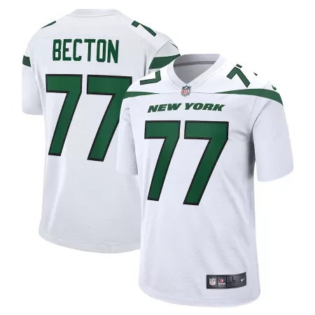 Men New York Jets Mekhi Becton #77 White Game Jersey - uafactory