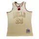 Men's Chicago Bulls Michael Jordan #23 Gold Retro Jersey 97-98 - uafactory