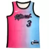 Dwyane Wade #3 2020/21 Swingman Jersey Blue&Pink for men - City Edition - uafactory