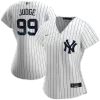 Women New York Yankees Aaron Judge #99 Home White Navy MLB Jersey - uafactory