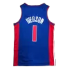 Detroit Pistons Allen Iverson #1 2021/22 Swingman Jersey Blue for men - Association Edition - uafactory