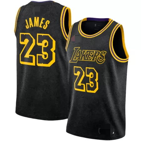 Los Angeles Lakers James #23 Swingman Jersey Black for men - City Edition - uafactory