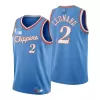 Los Angeles Clippers Kawhi Leonard #2 2021 Swingman Jersey Blue for men - City Edition - uafactory