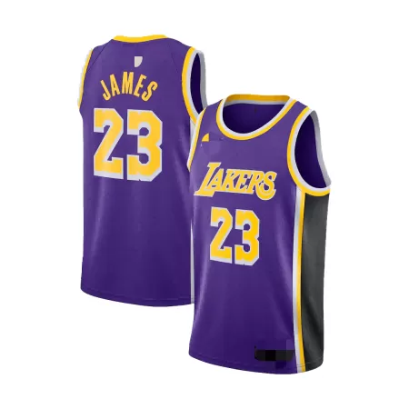 Los Angeles Lakers James #23 Swingman Jersey Purple for men - Statement Edition - uafactory