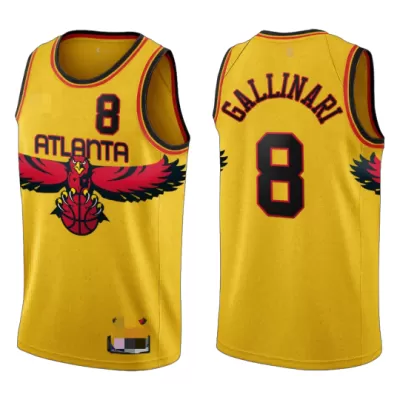 Atlanta Hawks Danilo Gallinari #8 2021/22 Swingman Jersey Yellow for men - City Edition - uafactory