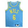 Los Angeles Lakers LeBron James #6 Swingman Jersey Light Blue for men - Classic Edition - uafactory