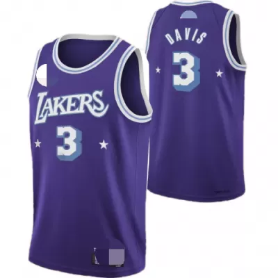 Los Angeles Lakers Anthony Davis #3 2021/22 Swingman Jersey Purple for men - City Edition - uafactory