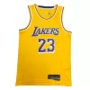 Los Angeles Lakers LeBron James #23 2021 Swingman Jersey Gold for men - Association Edition - uafactory