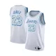 Los Angeles Lakers James #23 2020/21 Swingman Jersey White for men - City Edition - uafactory