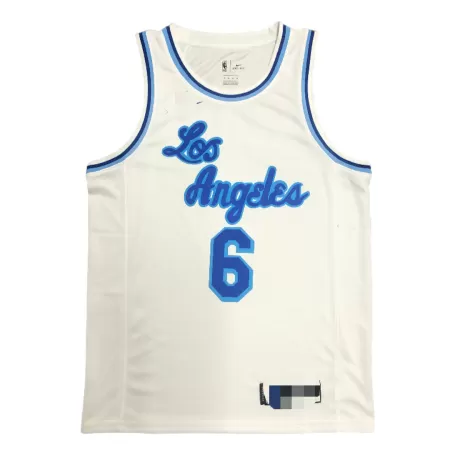 Los Angeles Lakers Lebron James #6 Swingman Jersey White for men - Classic Edition - uafactory