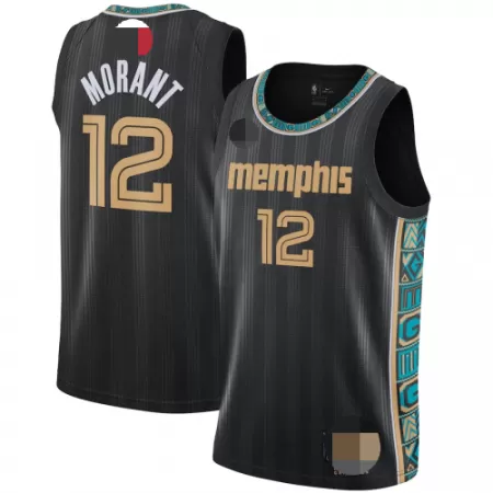 Memphis Grizzlies Ja Morant #12 2020/21 Swingman Jersey Black for men - City Edition - uafactory