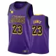 Los Angeles Lakers LeBron James #23 2018/19 Swingman Jersey Purple for men - City Edition - uafactory