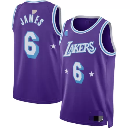 Los Angeles Lakers LeBron James #6 2021/22 Swingman Jersey Purple for men - City Edition - uafactory