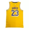 Los Angeles Lakers LeBron James #23 2021 Swingman Jersey Gold for men - Association Edition - uafactory