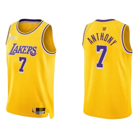 Los Angeles Lakers Carmelo Anthony #7 2021/22 Swingman Jersey Gold for men - Association Edition - uafactory