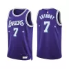 Los Angeles Lakers Carmelo Anthony #7 2021/22 Swingman Jersey Purple for men - City Edition - uafactory