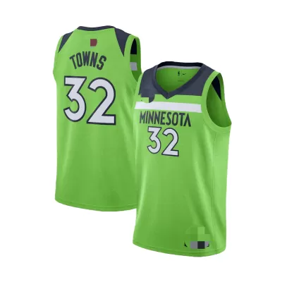 Minnesota Timberwolves Towns #32 Swingman Jersey Green for men - Statement Edition - uafactory