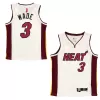 Miami Heat Wade #3 Swingman Jersey White for men - City Edition - uafactory