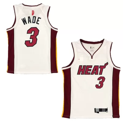 Miami Heat Wade #3 Swingman Jersey White for men - City Edition - uafactory