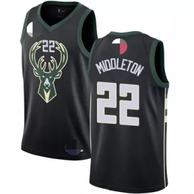 Milwaukee Bucks Khris Middleton #22 Swingman Jersey Black for men - Statement Edition - uafactory