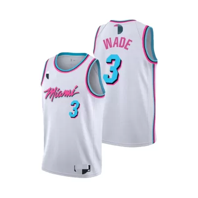 Miami Heat Wade #3 2019/20 Swingman Jersey White for men - City Edition - uafactory