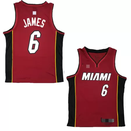 Miami Heat James #6 Swingman Jersey Red for men - City Edition - uafactory