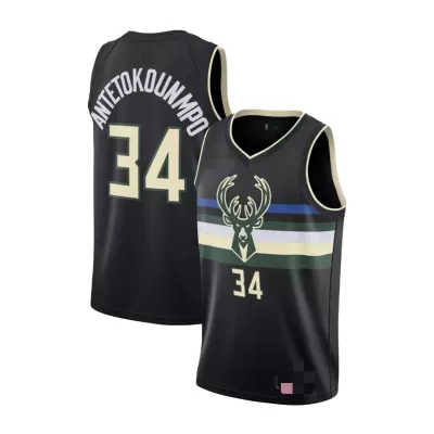 Milwaukee Bucks Antetokounmpo #34 2020 Swingman Jersey Black for men - uafactory