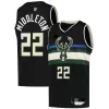 Milwaukee Bucks Khris Middleton #22 2020/21 Swingman Jersey Black for men - Statement Edition - uafactory