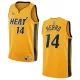 Miami Heat Herro #14 2020/21 Swingman Jersey Yellow for men - uafactory