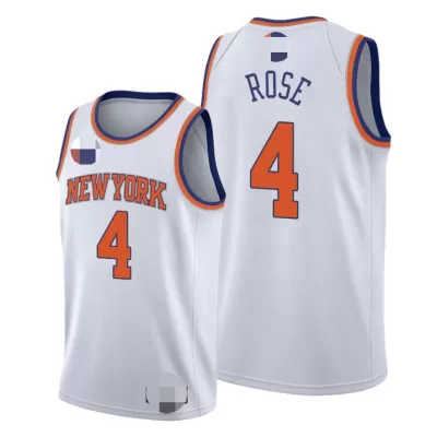 New York Knicks Derrick Rose #4 2020/21 Swingman Jersey White for men - Association Edition - uafactory