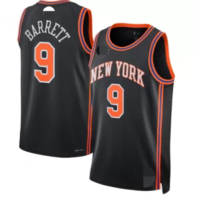 New York Knicks RJ Barrett #9 2021/22 Swingman Jersey Black for men - City Edition - uafactory