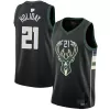 Milwaukee Bucks Jrue Holiday #21 Swingman Jersey Black for men - Statement Edition - uafactory